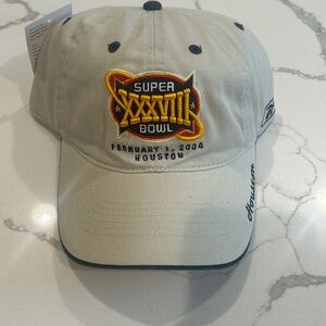 Super Bowl XXXVIII adjustable hat. February 2004 Super Bowl. NWT